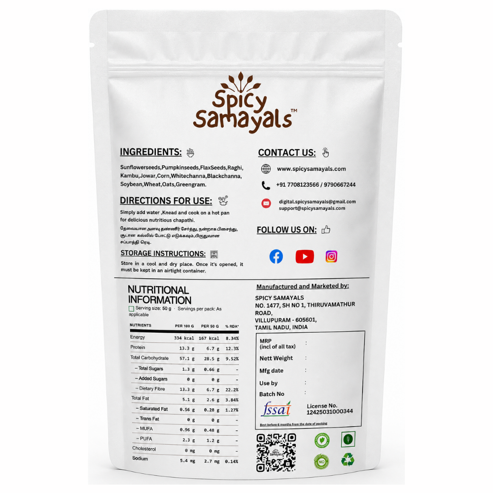 Multi Seeds Chapati Mix