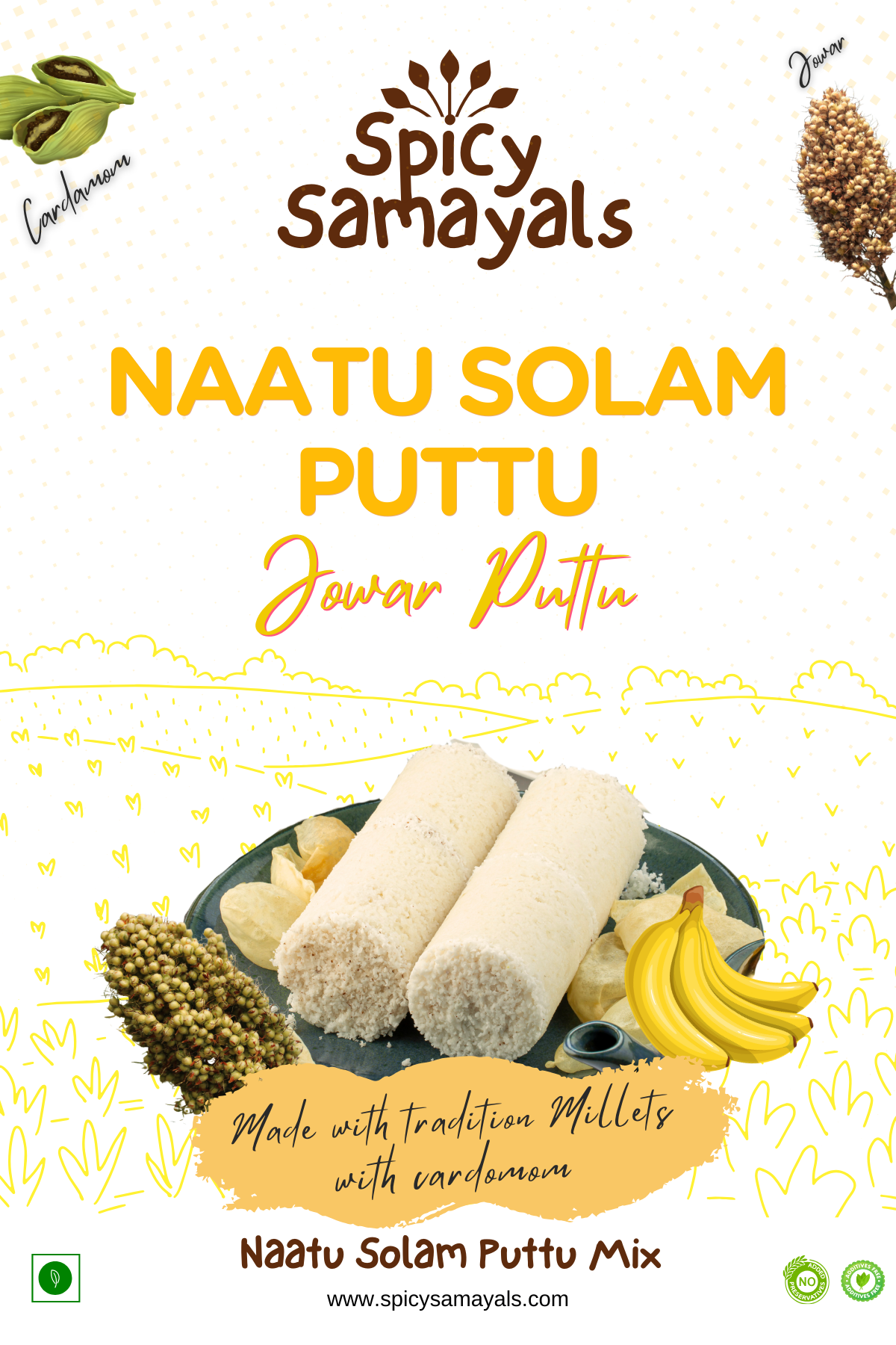 Nattu Solam Puttu (Jowar Puttu)