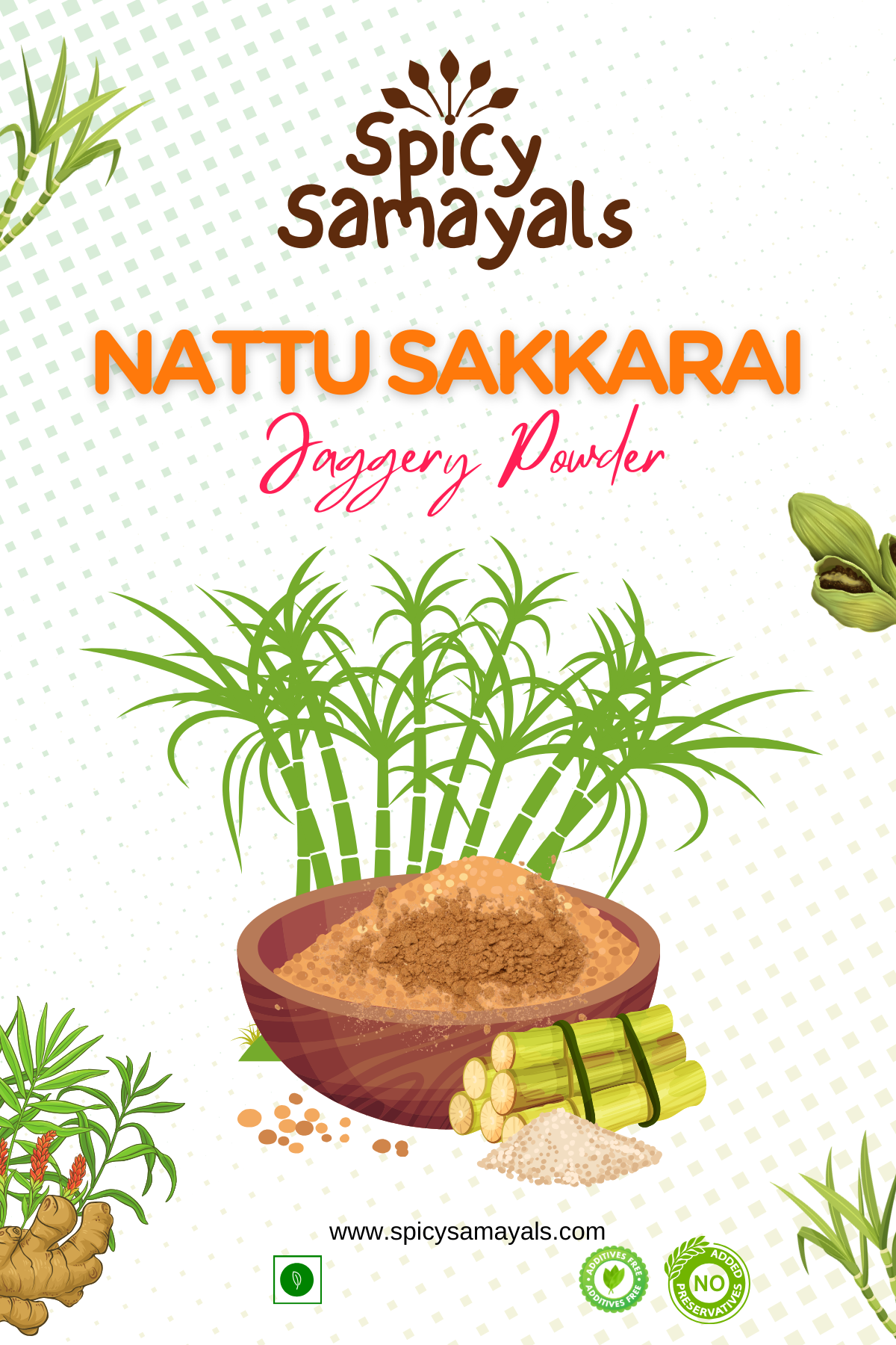 Jaggery Powder (Nattu Sakkarai)