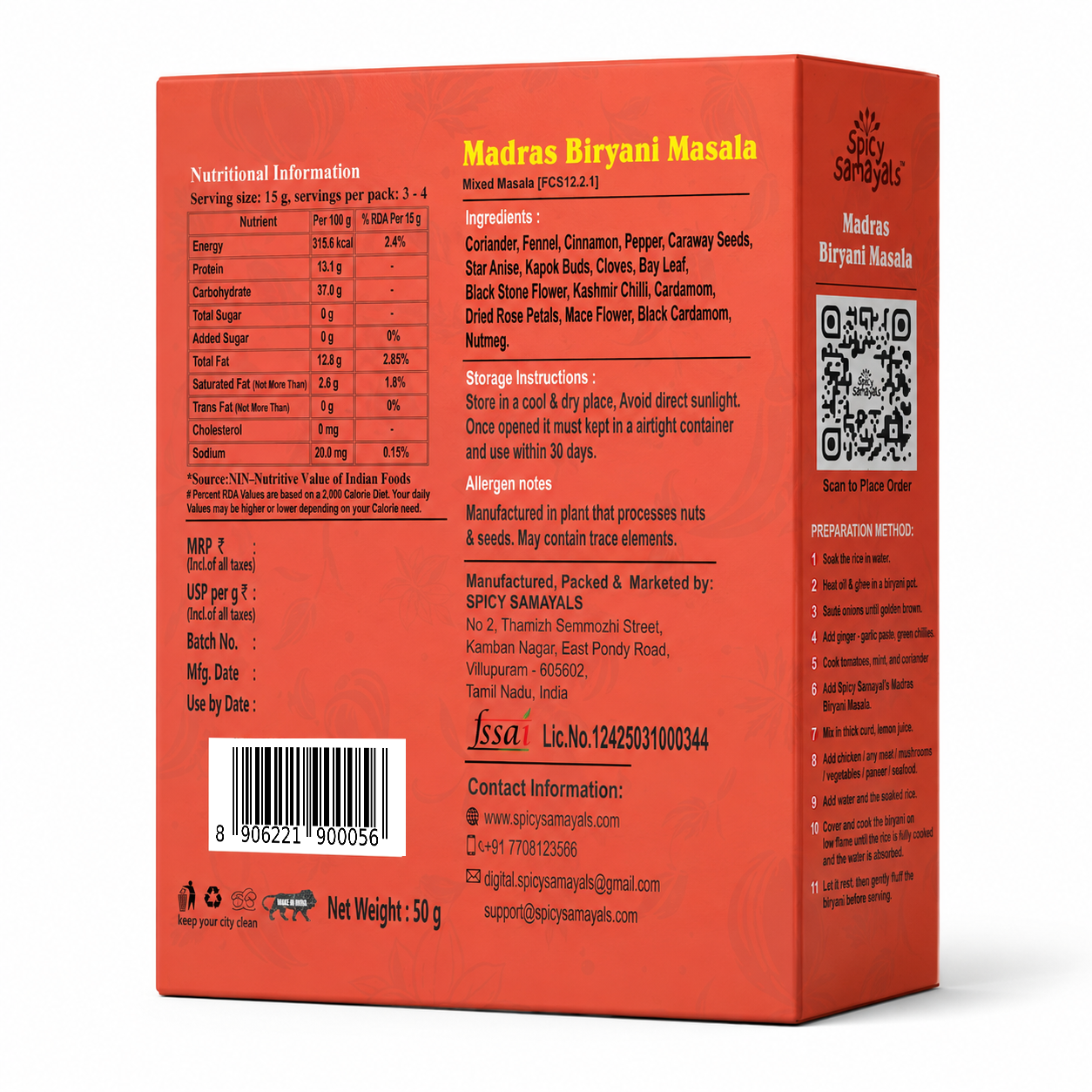 Madras Biryani Masala