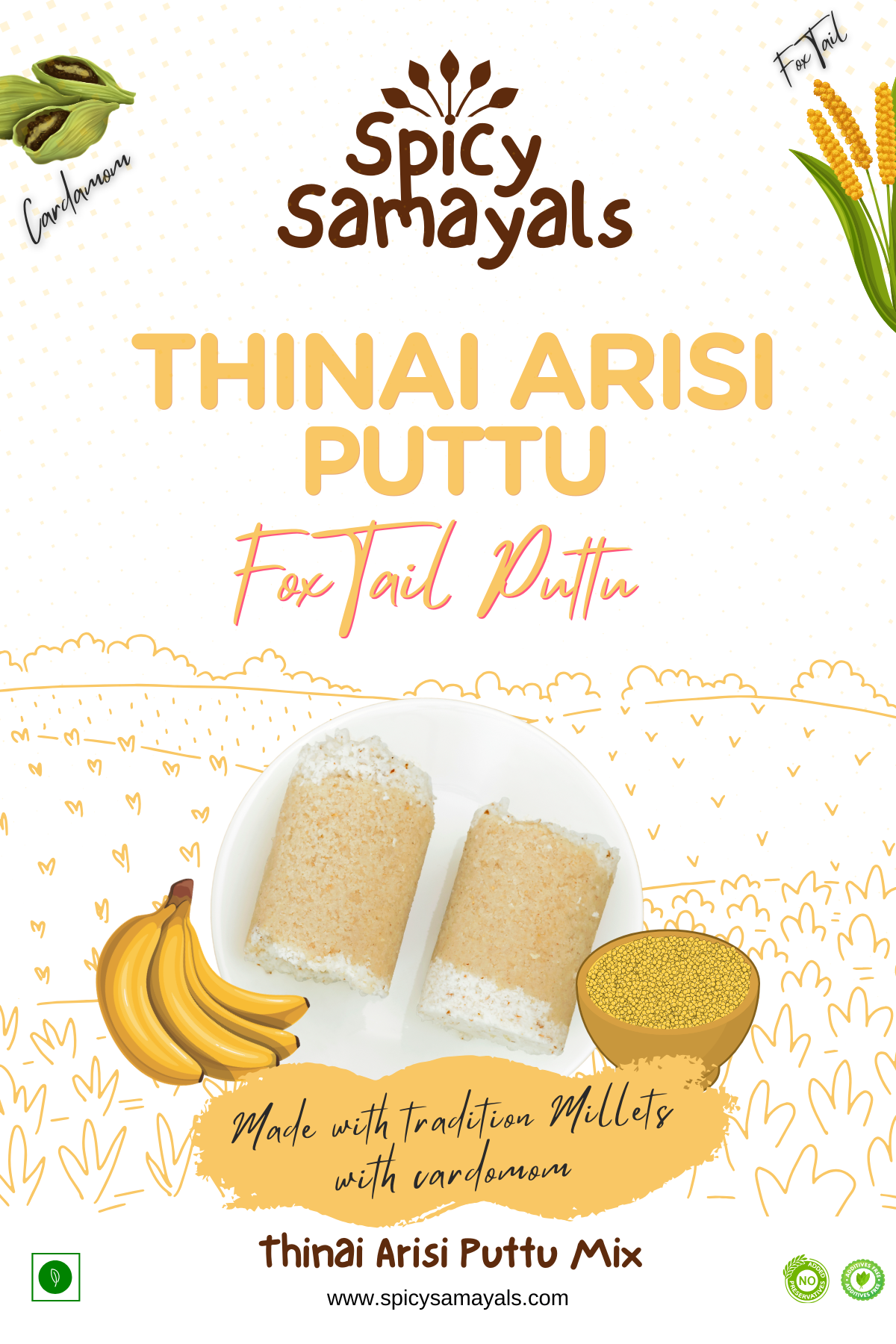Thinai Arisi Puttu ( Fox Tail Millet)