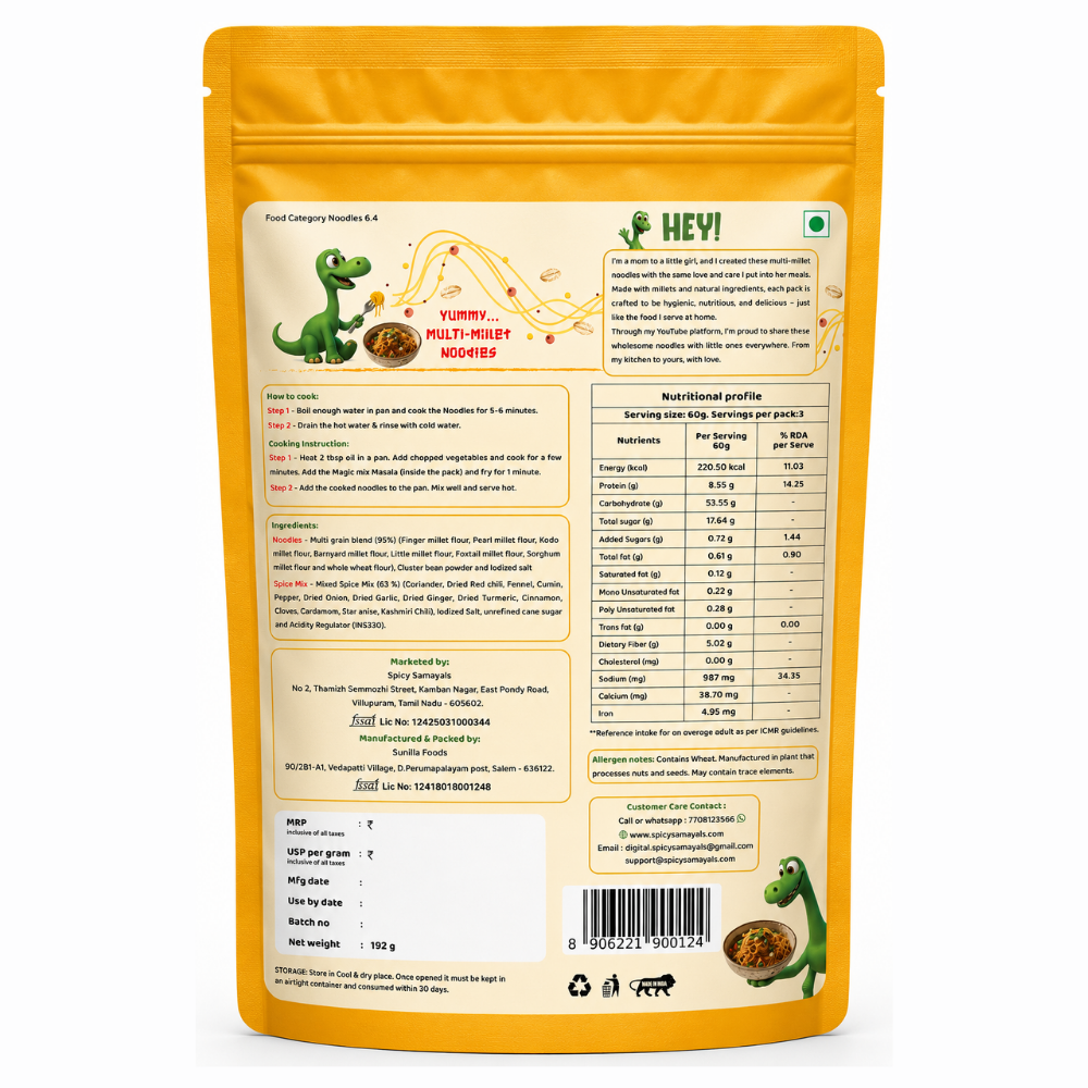 Millet Noodles (Multi Millet) [Tastemaker - Magic Mix Masala] 180g