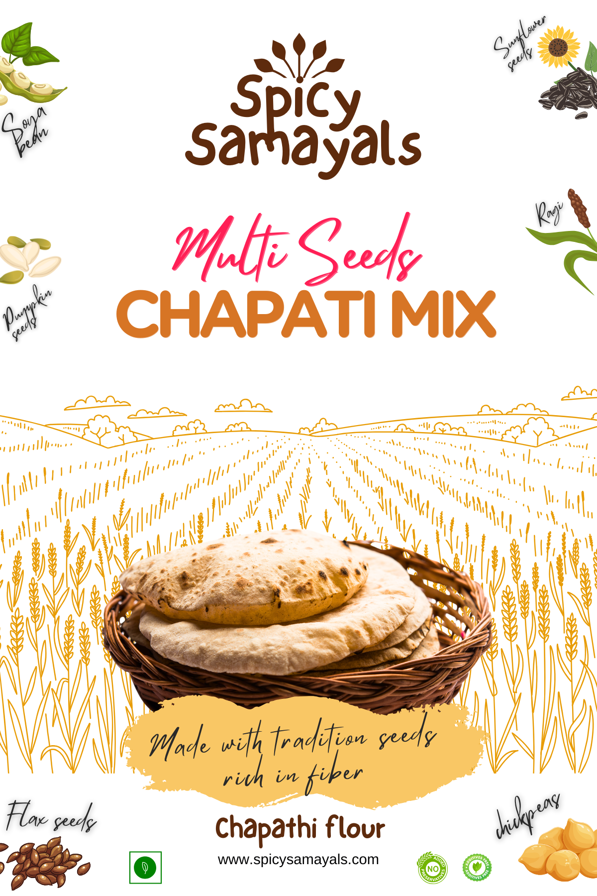 Multi Seeds Chapati Mix